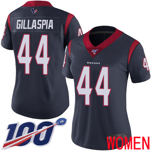 Houston Texans Limited Navy Blue Women Cullen Gillaspia Home Jersey NFL Football #44 100th Season Vapor Untouchable